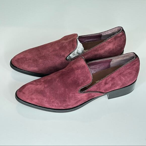 Donald J Pilner Merlot Suede Loafer Shoe 6M - Picture 1 of 9